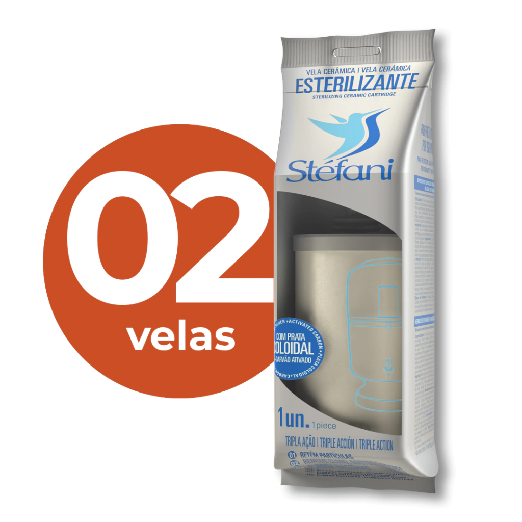 Vela Esterilizante Tripla Ação - Stéfani (Caixa com 2)
