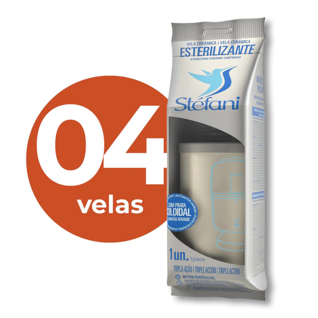 Vela Esterilizante Tripla Ação - Stéfani (Caixa com 4)