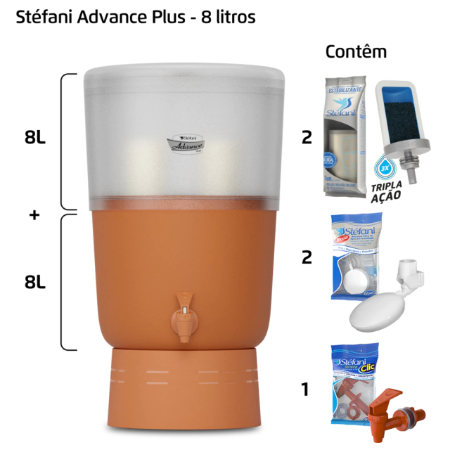Filtro 8 litros - Marca Advance Plus