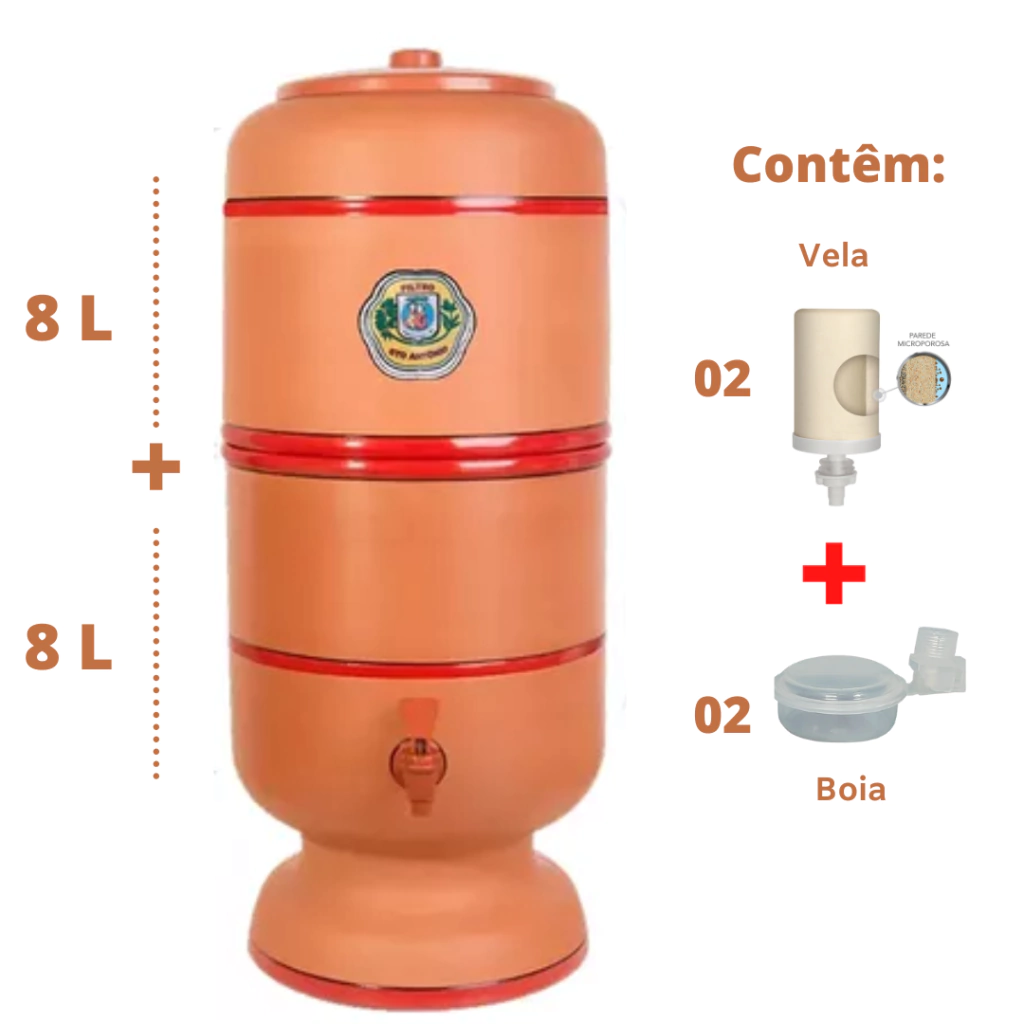 Filtro 8 litros - Marca Santo Antônio
