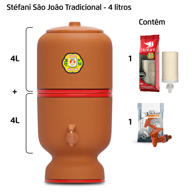 Filtro 4 litros - Marca São João