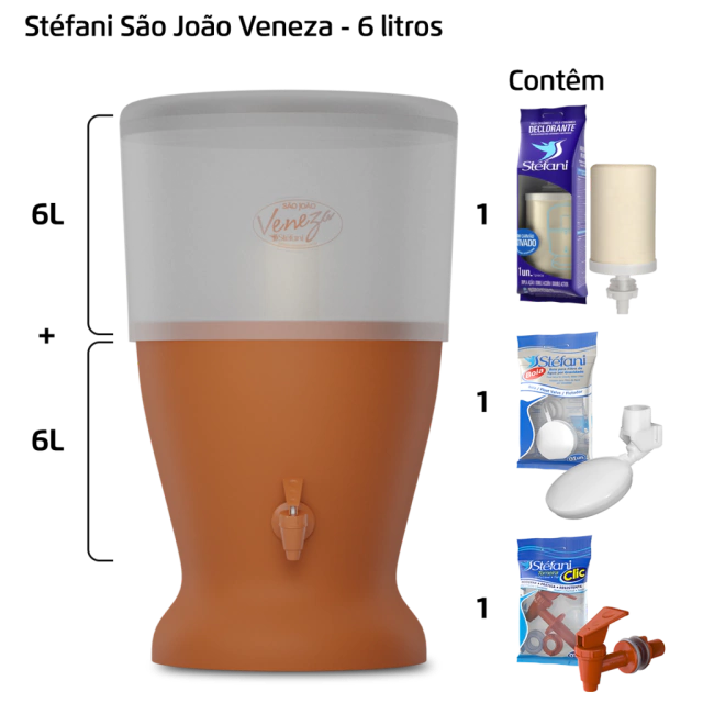 Filtro 6 litros - Marca Veneza
